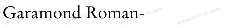 Garamond Roman字体转换